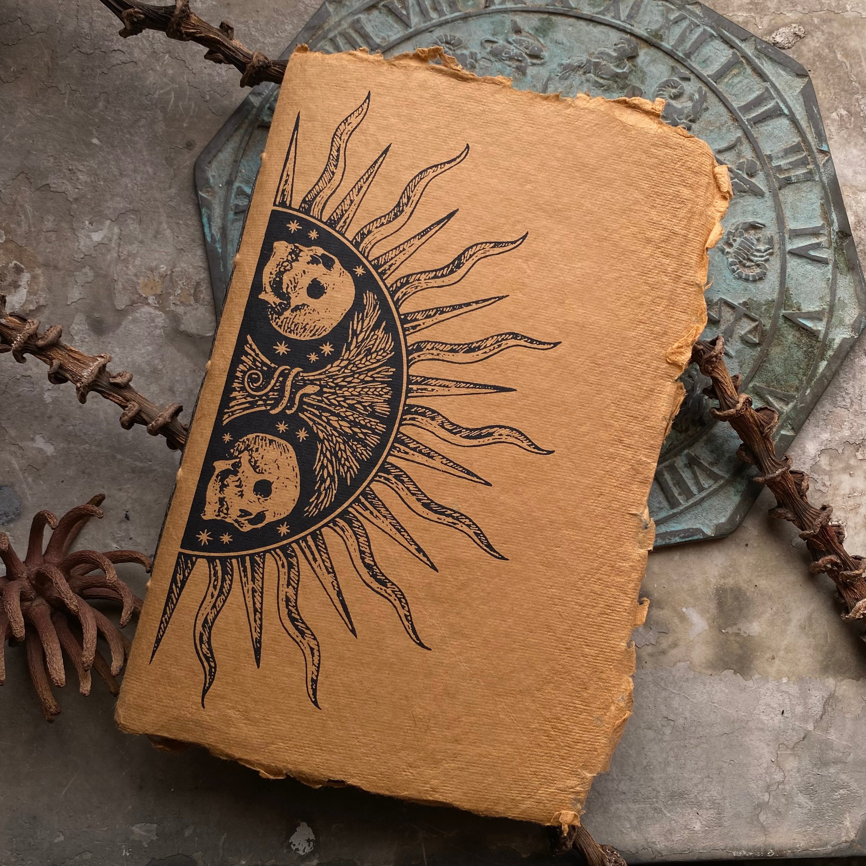 Handmade harvest journal in Goldenrod