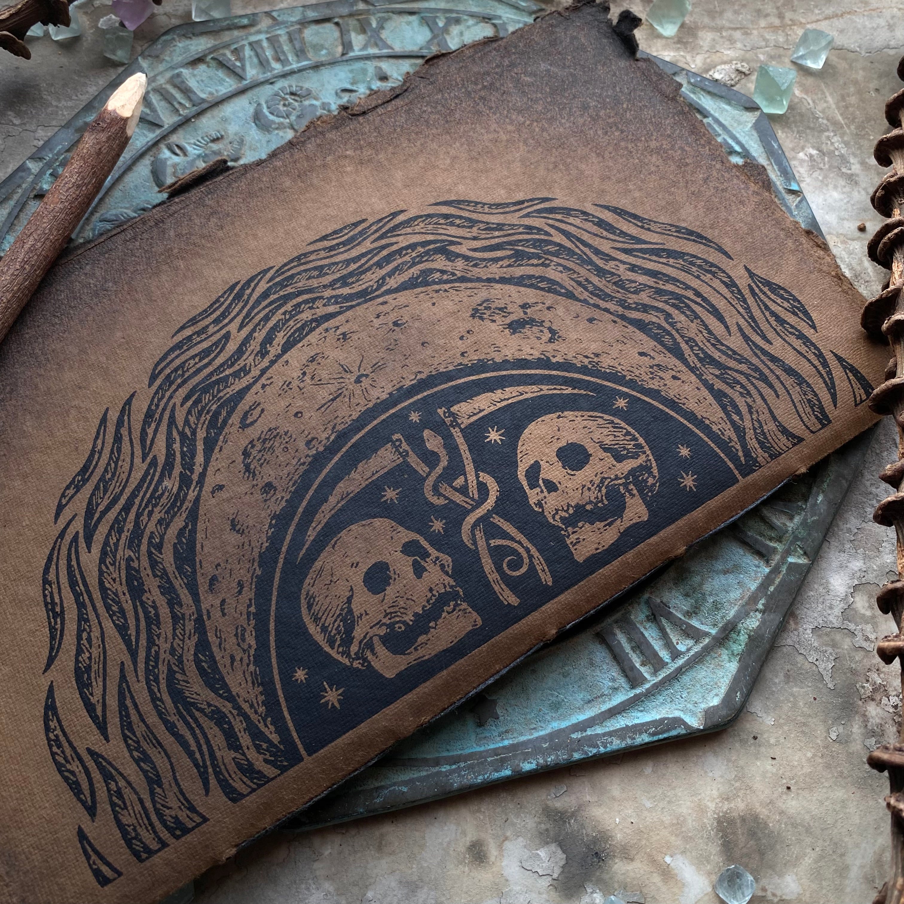 Handmade harvest journal in Crypt