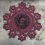 Henbane Wreath small round altar cloth in Sugarplum, one-of-a-kind