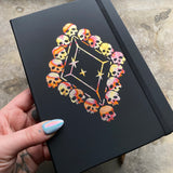 Death Diamond journal with metallic ink, various colors