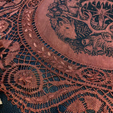 Winter's Wheel round altar cloth in Pomegranate, one-of-a-kind