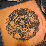 Winter's Wheel altar cloth in Pumpkin, limited edition