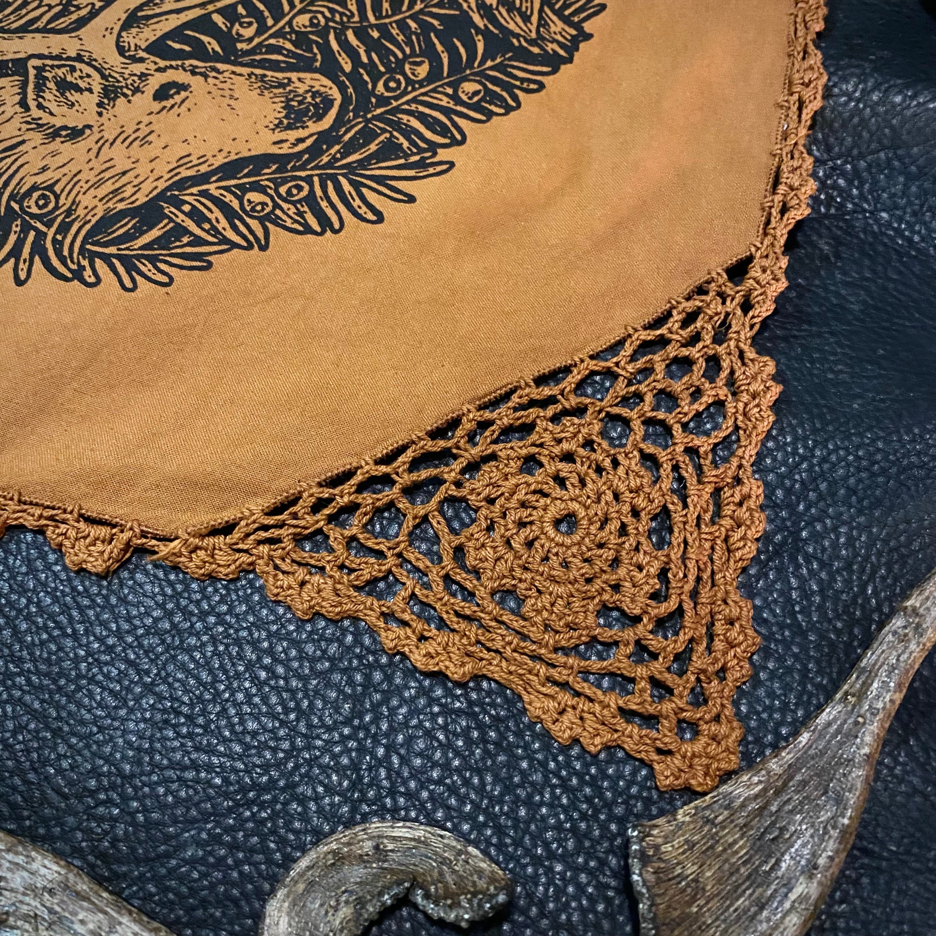 Winter's Wheel altar cloth in Pumpkin, limited edition