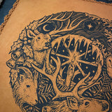 Winter's Wheel altar cloth in Pumpkin, limited edition