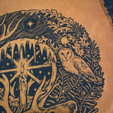 Winter's Wheel altar cloth in Pumpkin, limited edition