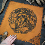 Winter's Wheel altar cloth in Pumpkin, limited edition