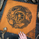 Winter's Wheel altar cloth in Pumpkin, limited edition