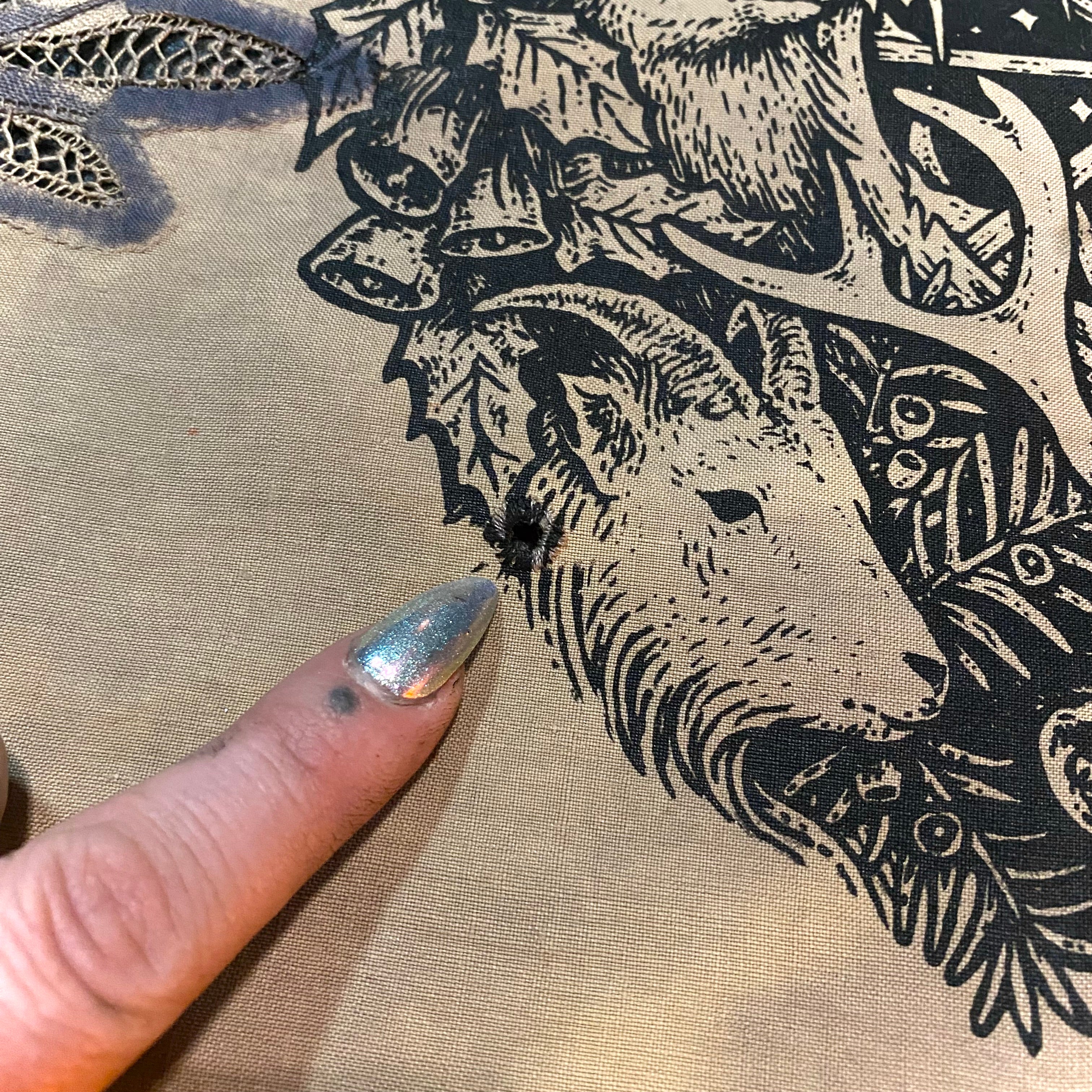 Winter's Wheel round altar cloth in Twilight, one-of-a-kind