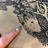 Winter's Wheel round altar cloth in Twilight, one-of-a-kind