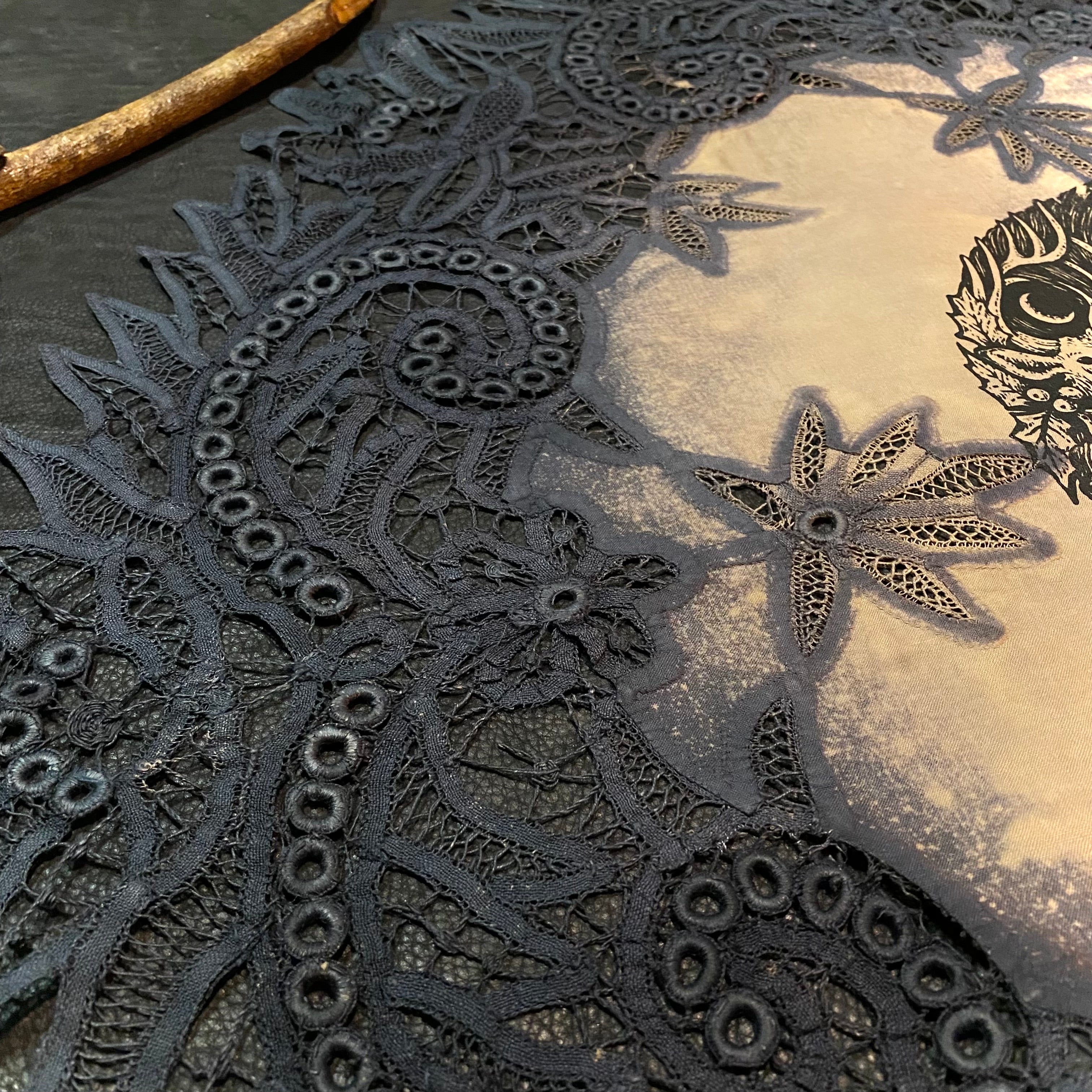 Winter's Wheel round altar cloth in Twilight, one-of-a-kind