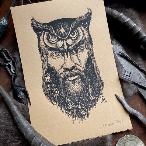 Wizard of the Wild Dark screen print