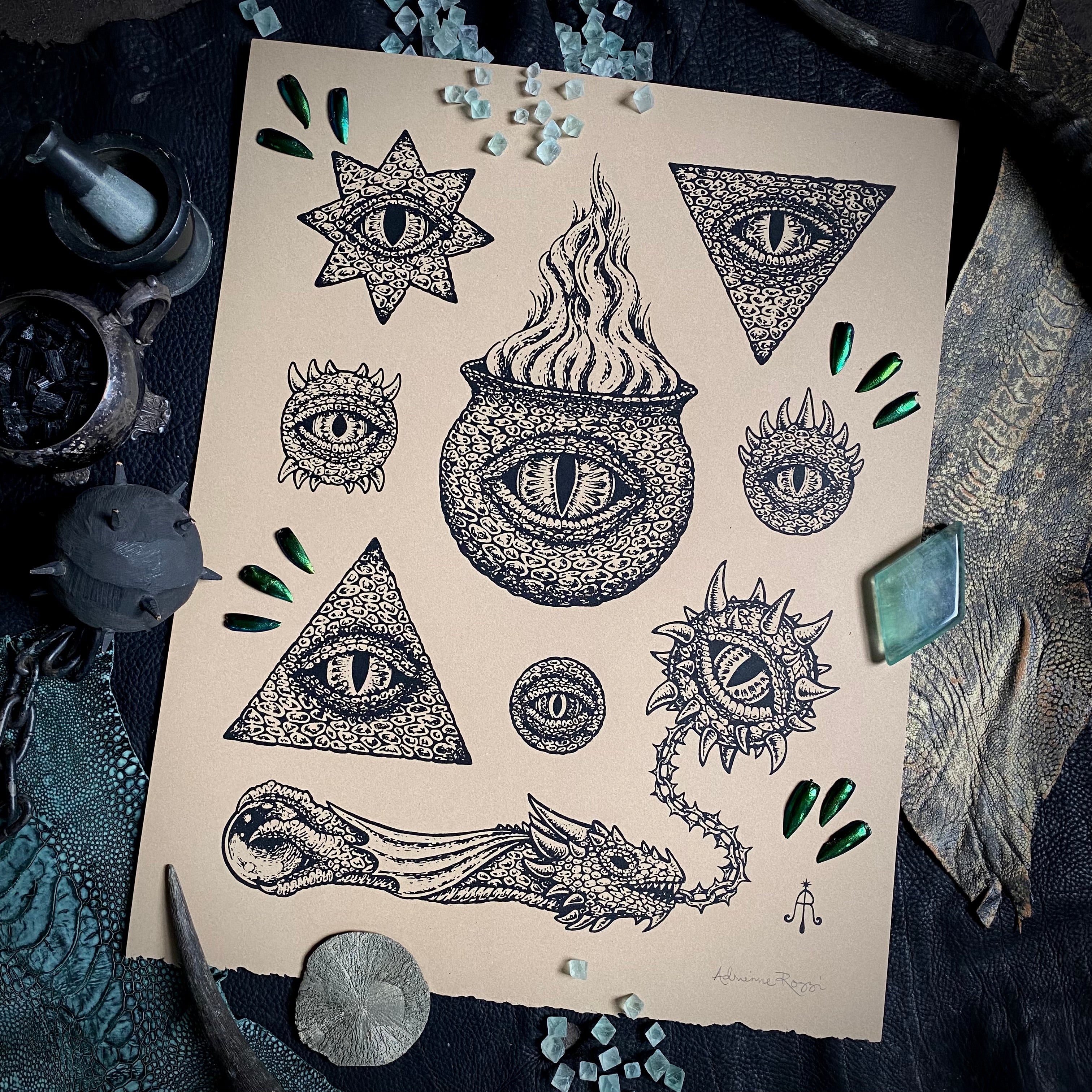 Draconian Relics screen print