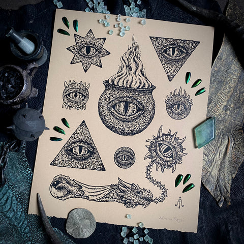 Draconian Relics screen print