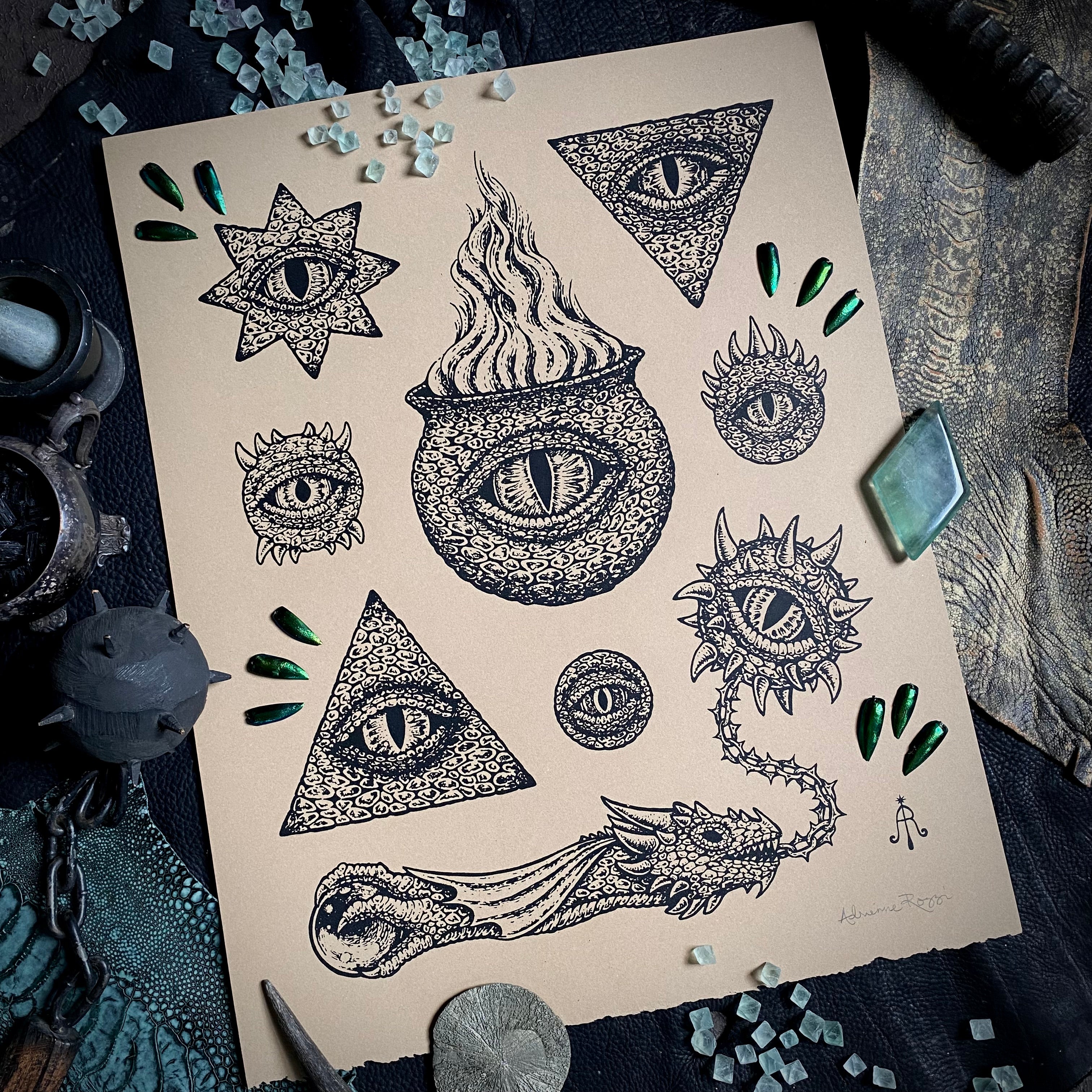 Draconian Relics screen print