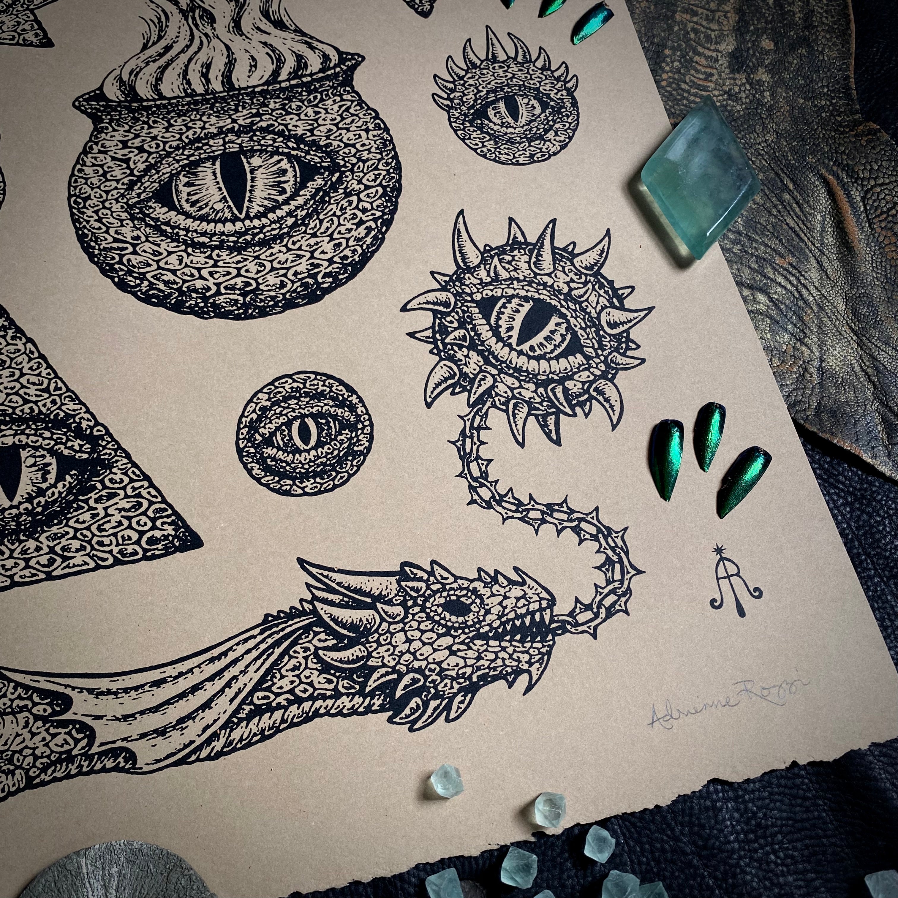 Draconian Relics screen print