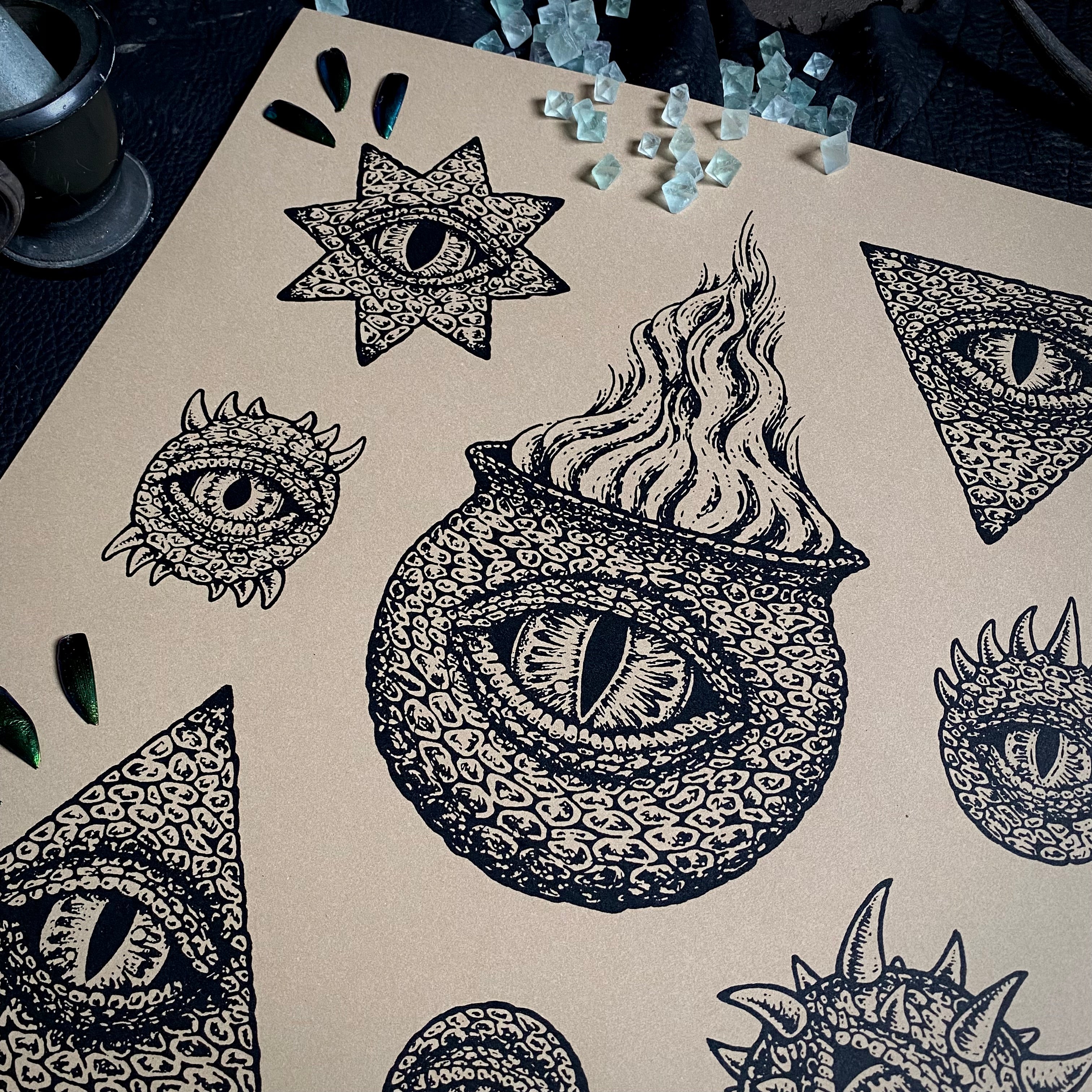 Draconian Relics screen print