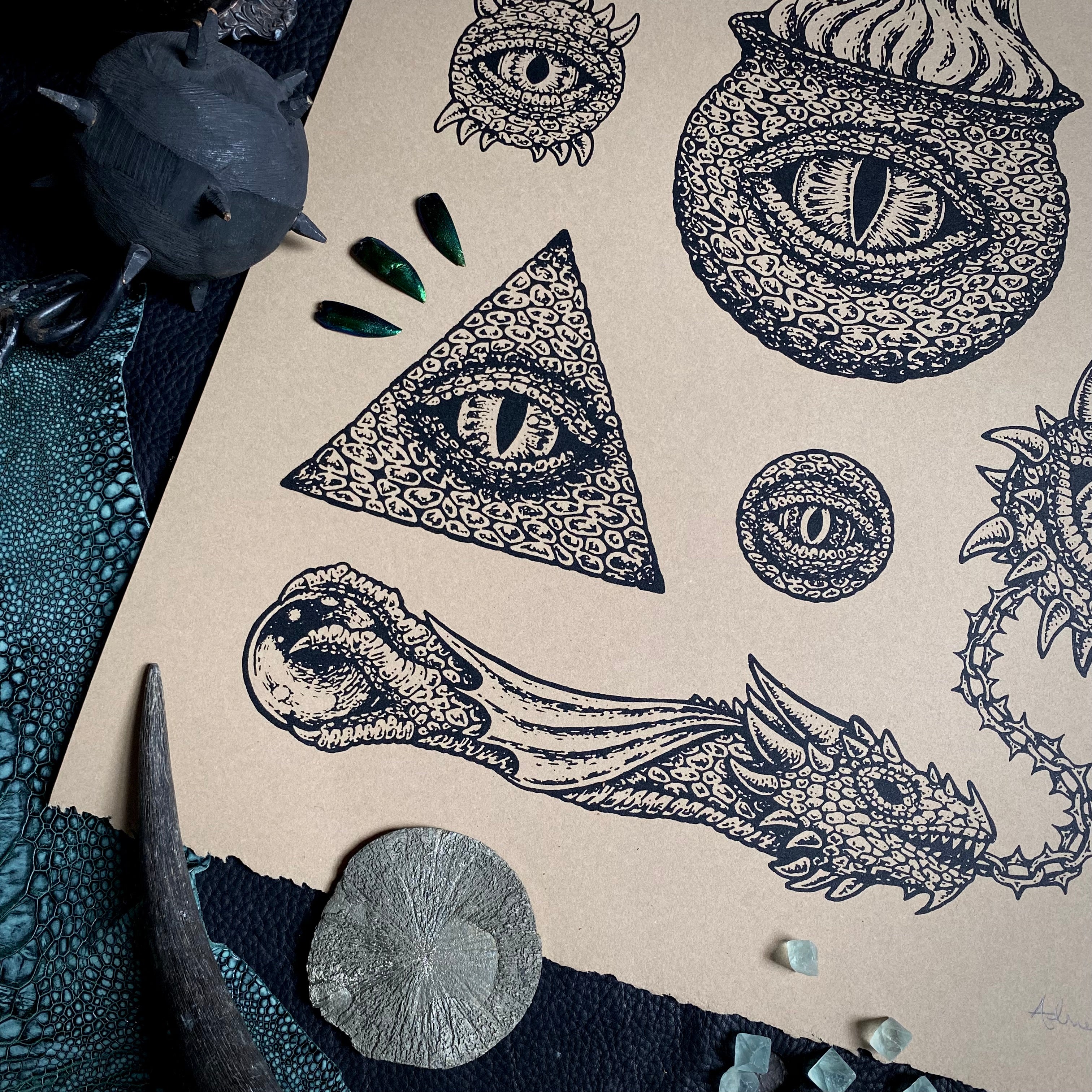 Draconian Relics screen print