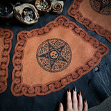 The Woven Pentagram altar cloth in Autumn Fire, limited edition