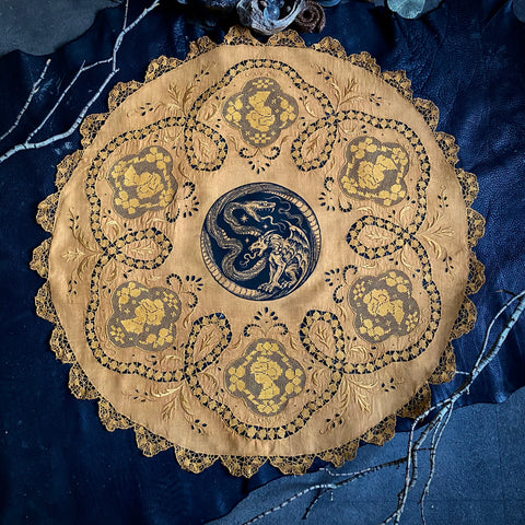 Serpent Hour altar cloth in Pumpkin, one-of-a-kind