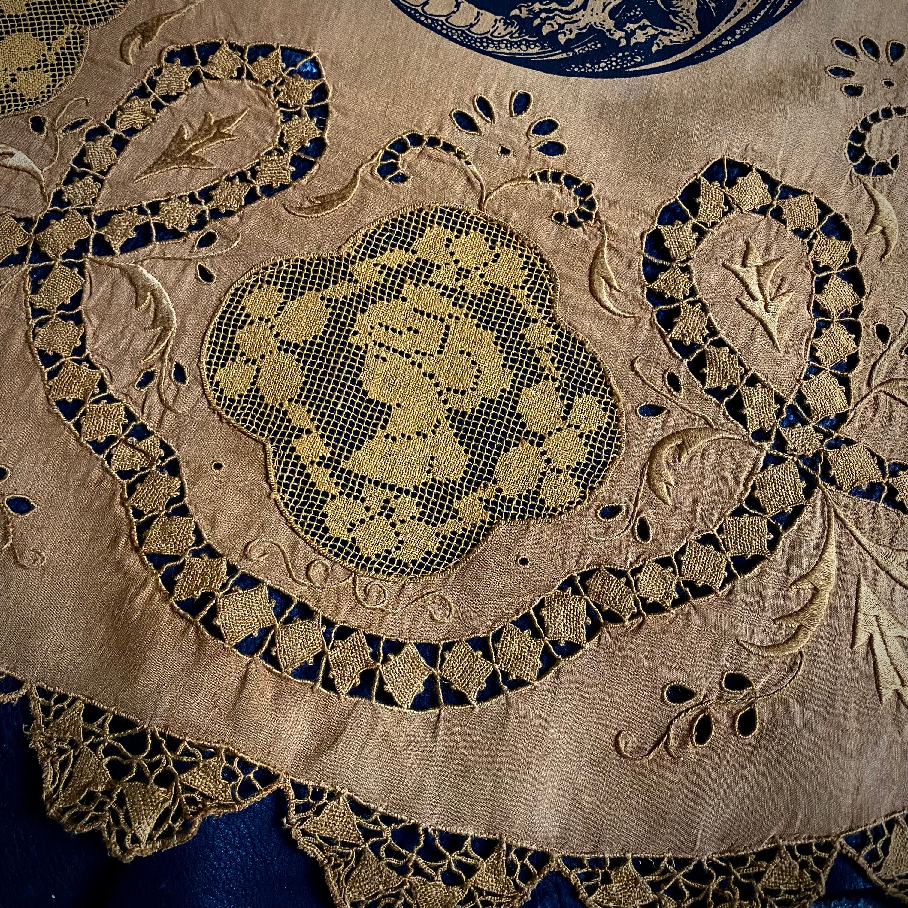 Serpent Hour altar cloth in Pumpkin, one-of-a-kind