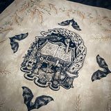 The Midnight Summoning altar cloth in Cornstalk, one-of-a-kind