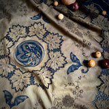 Dark Forest altar cloth in olive grove, one-of-a-kind