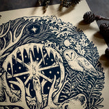 Winter's Wheel screen print