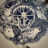 Winter's Wheel screen print