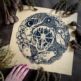 Winter's Wheel screen print