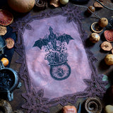 Dragon Flight altar cloth in Plum Sunrise, one-of-a-kind