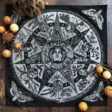 Wheel of Samhain bandana in lunar silver
