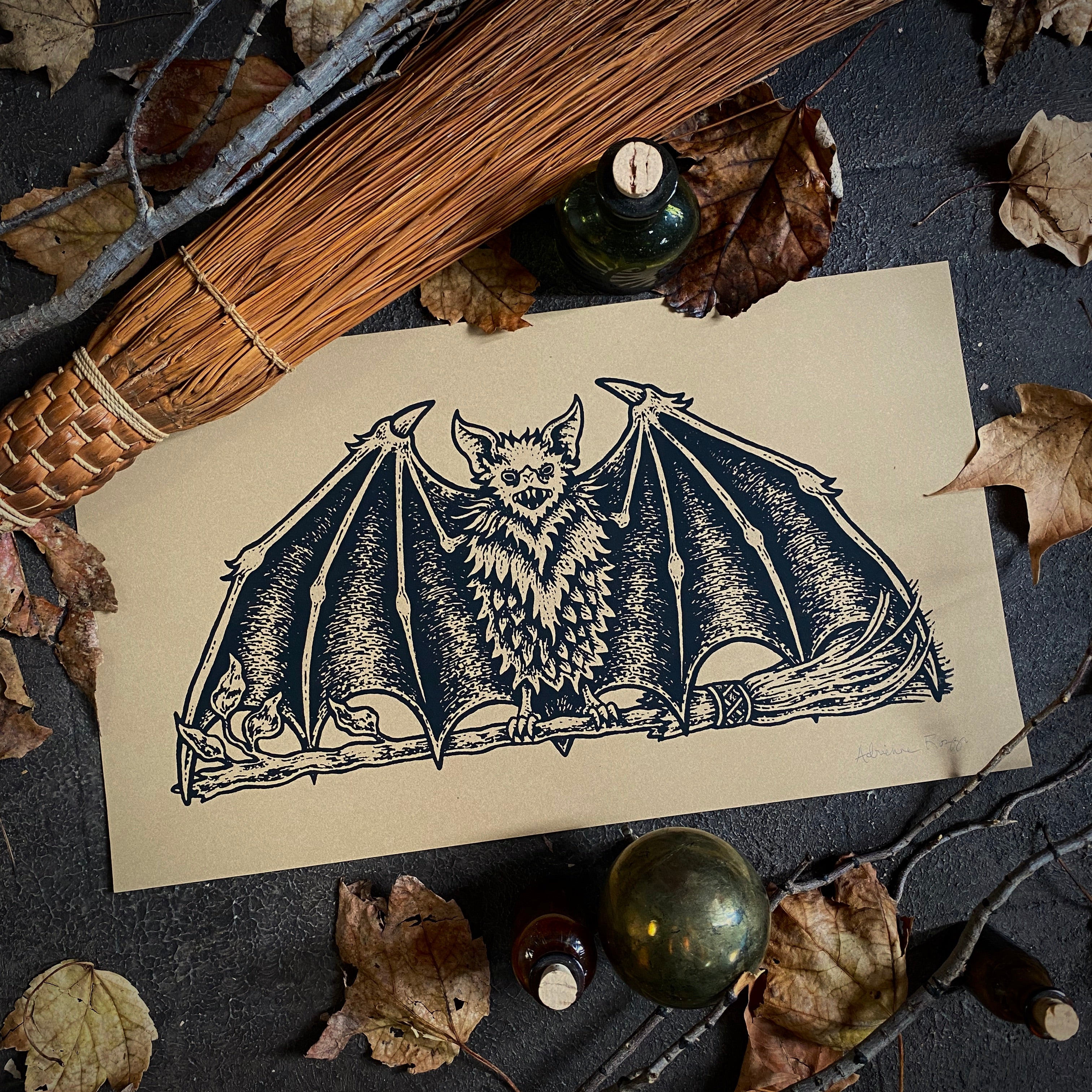 Creature of the Besom screen print