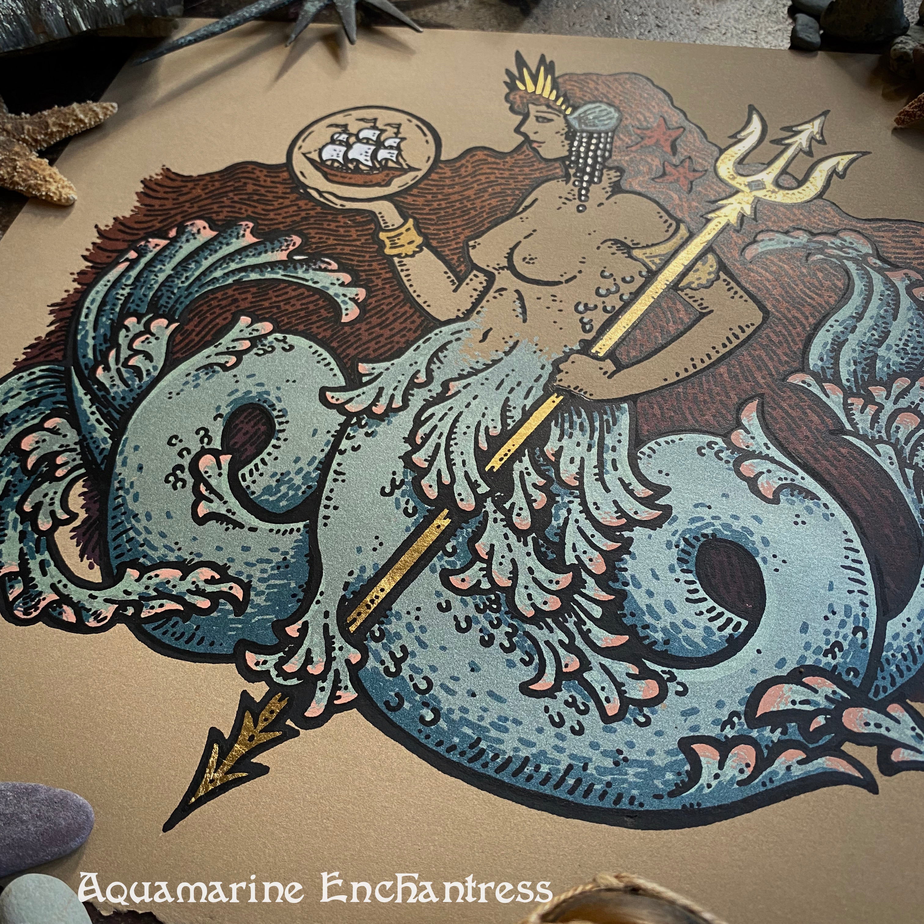 The Siren full-color screen print, first printing, limited edition