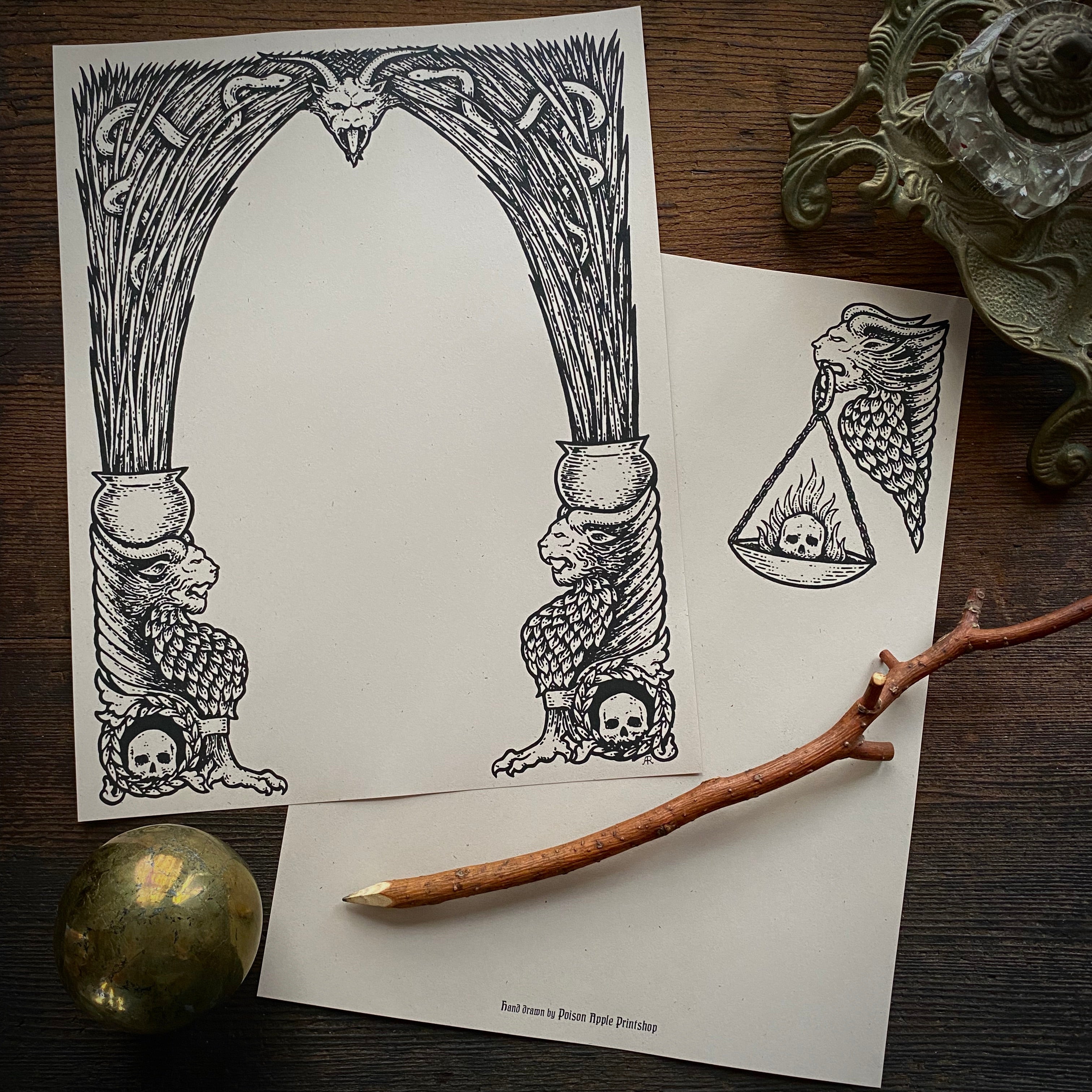 The Gatekeepers stationery & spell sheet pack with envelopes