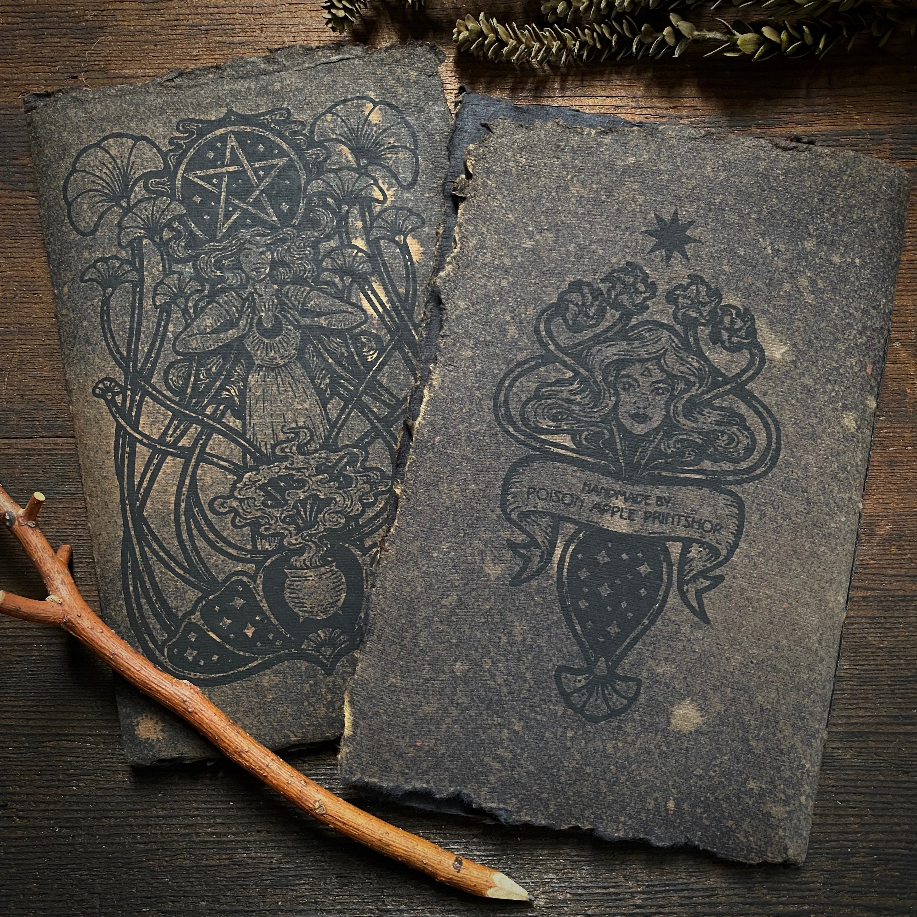 Studio Sorcery handmade journal in Crypt